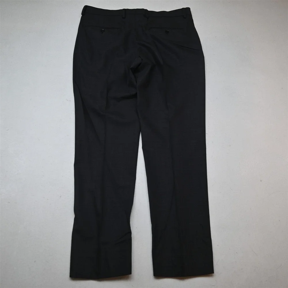 Express 40R 32x30 Gray Wool Photographer Fitted Slim Mens Jacket Pants Suit